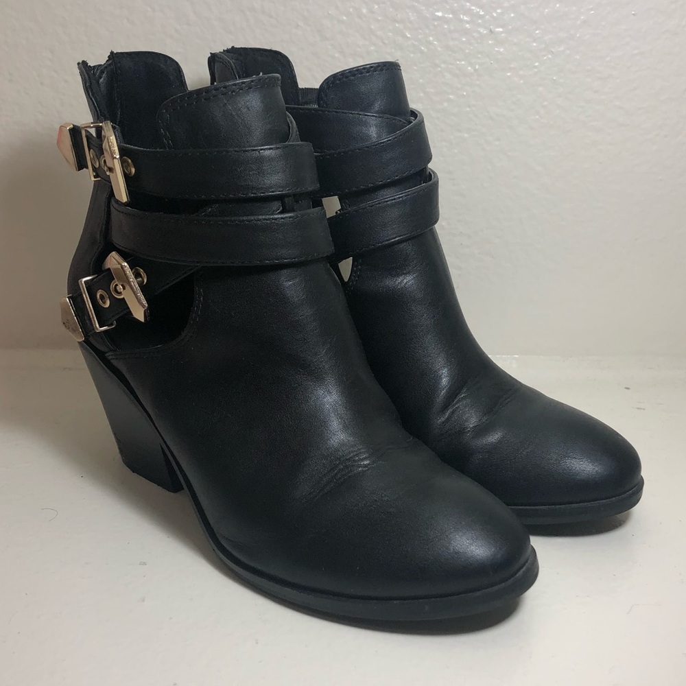 Black Buckled Booties